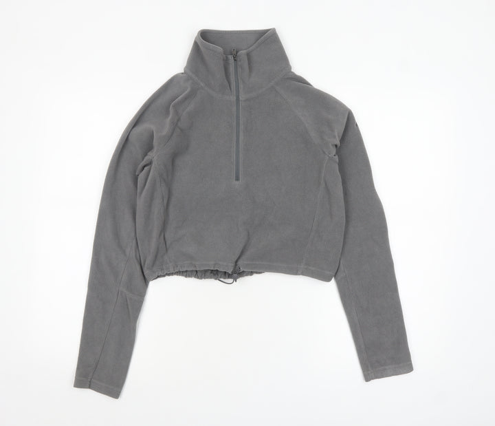 Columbia Women’s Grey Fleece Pullover Sweatshirt Small 1/2 Zip Warm