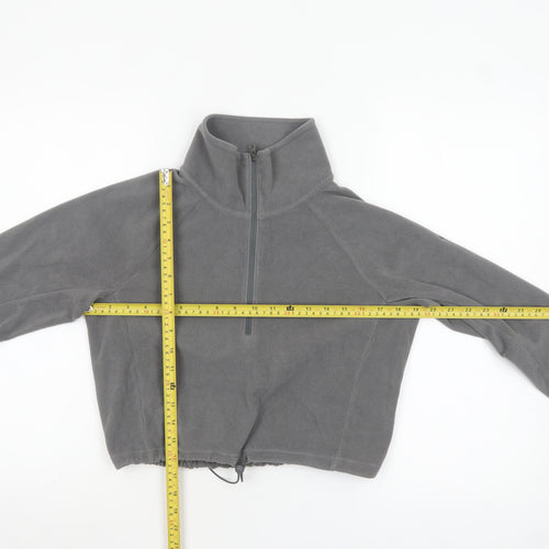 Columbia Women’s Grey Fleece Pullover Sweatshirt Small 1/2 Zip Warm