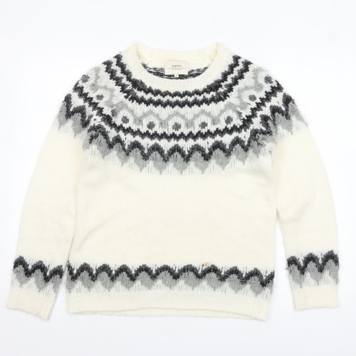Papaya Weekend Women Ivory Fair Isle Knit Jumper Small