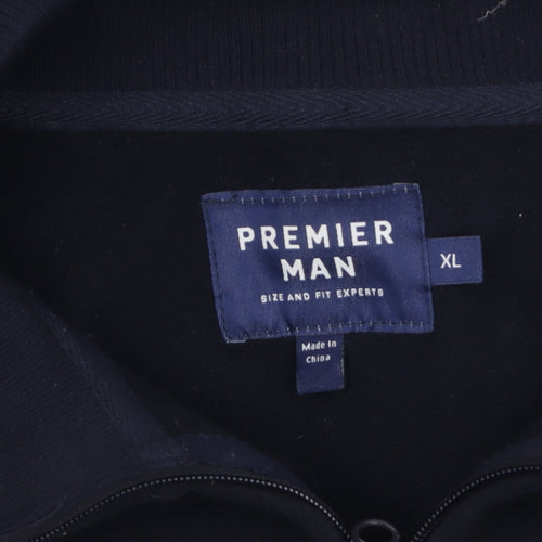 Premier Man Men's Blue XL Fleece Full Zip Jacket