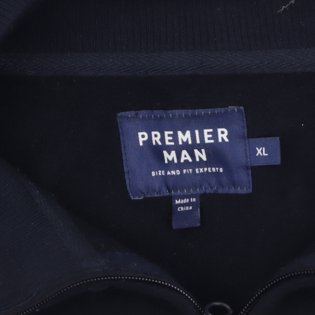 Premier Man Men's Blue XL Fleece Full Zip Jacket