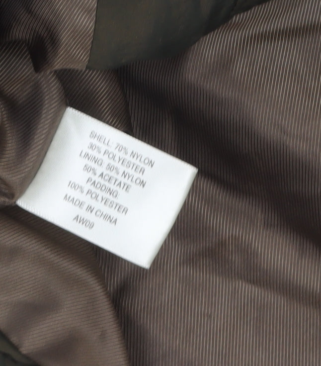 CC Women Green Quilted Mid-Length Jacket Size 14