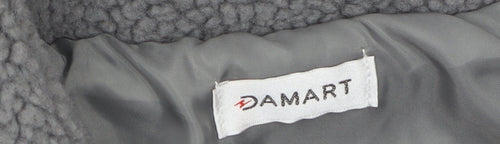 Damart Women’s Grey Fleece Button Mid-Length Coat Size 16