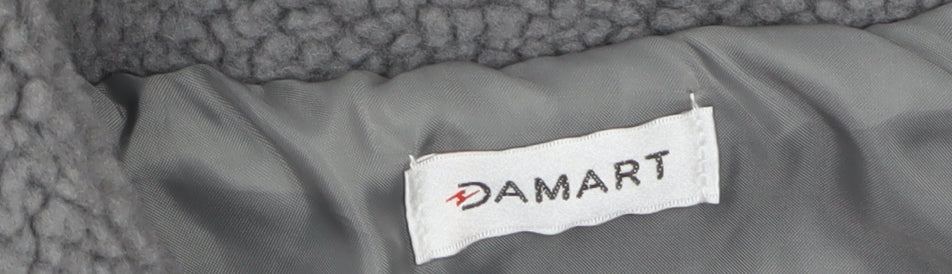 Damart Women’s Grey Fleece Button Mid-Length Coat Size 16