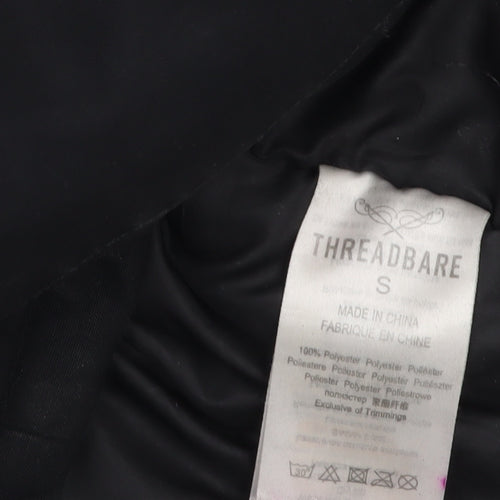 Threadbare Men's Black Polyester Faux Fur Hood Parka Coat Size S