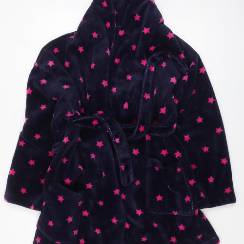 Marks and Spencer Womens Blue Star Fleece Robe Size 12-14