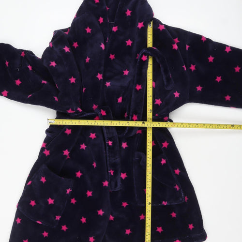 Marks and Spencer Womens Blue Star Fleece Robe Size 12-14