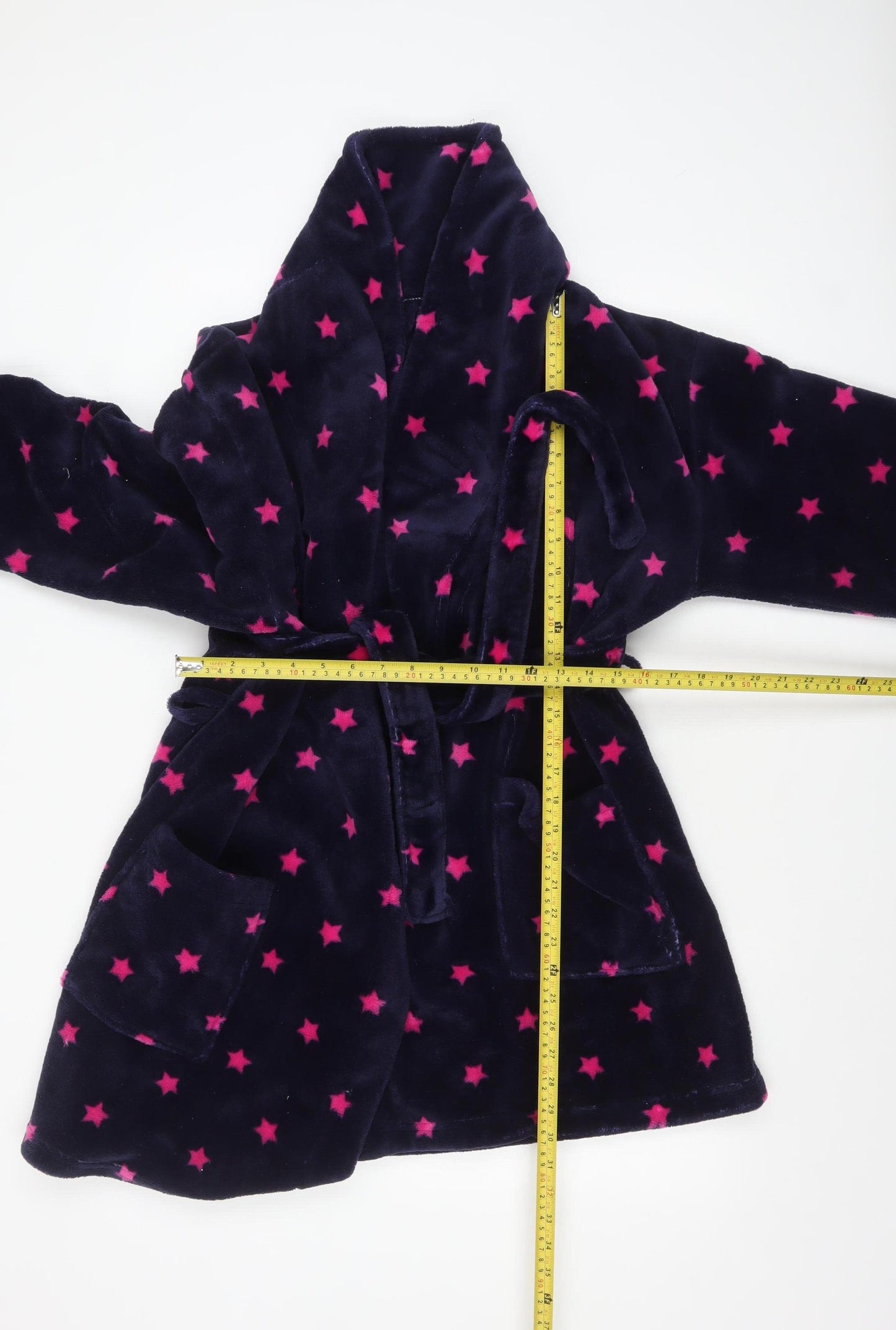 Marks and Spencer Womens Blue Star Fleece Robe Size 12-14