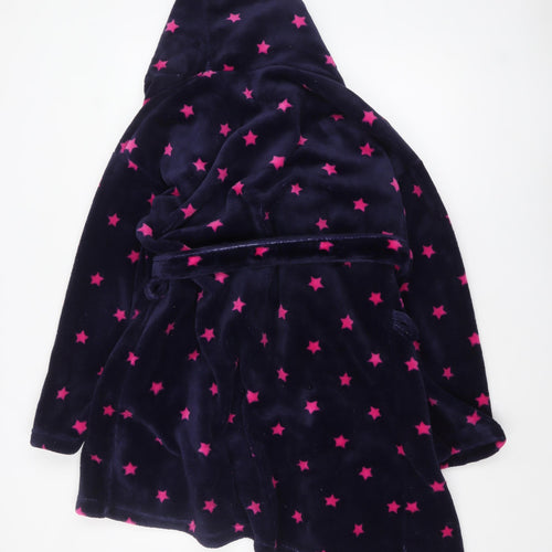 Marks and Spencer Womens Blue Star Fleece Robe Size 12-14