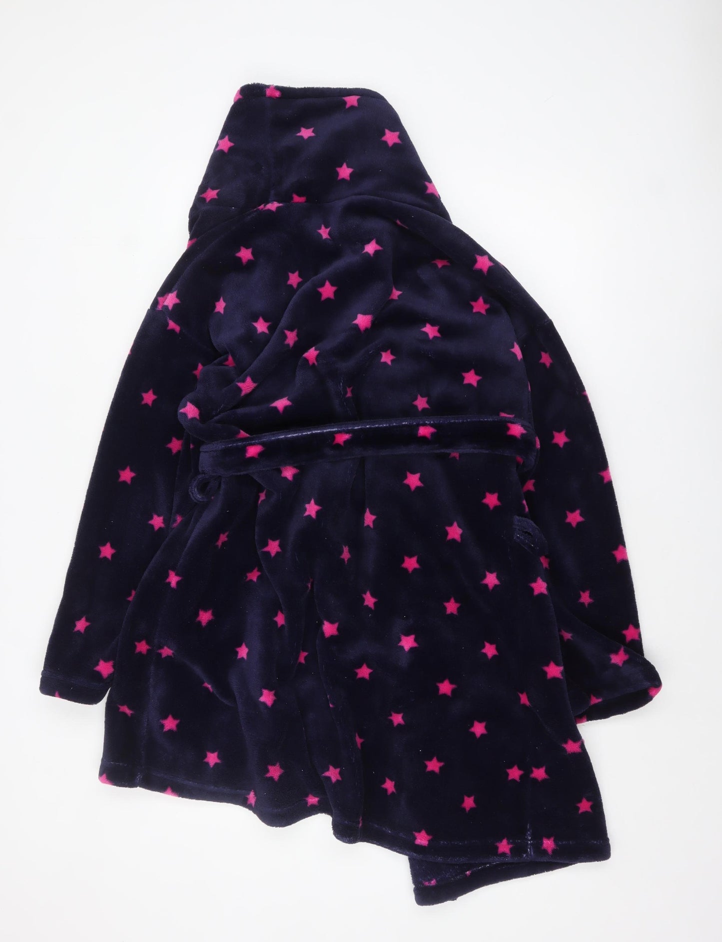Marks and Spencer Womens Blue Star Fleece Robe Size 12-14