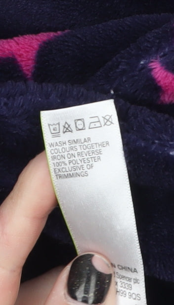 Marks and Spencer Womens Blue Star Fleece Robe Size 12-14