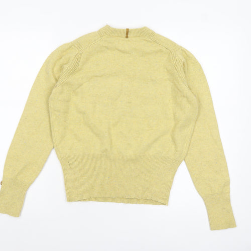 Marks and Spencer Per Una Women's Yellow Size 12 Crew Neck Wool Blend Jumper