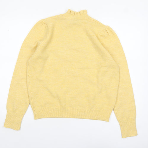 Albaray Women Yellow Mock Neck Long Sleeve Knit Jumper Size 12