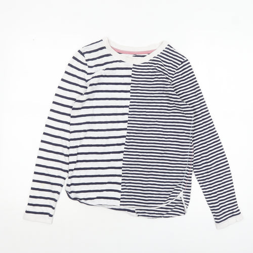 White Stuff Womens Multicoloured Striped Long Sleeve Cotton T-Shirt Size 10