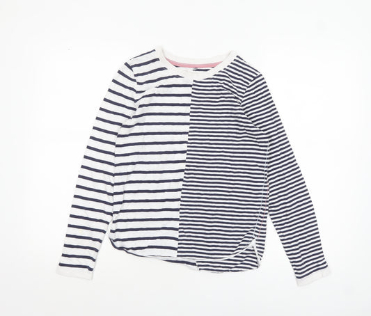 White Stuff Womens Multicoloured Striped Long Sleeve Cotton T-Shirt Size 10
