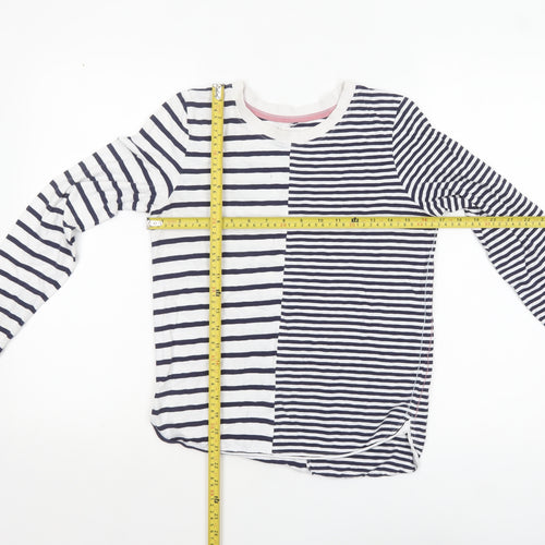 White Stuff Womens Multicoloured Striped Long Sleeve Cotton T-Shirt Size 10