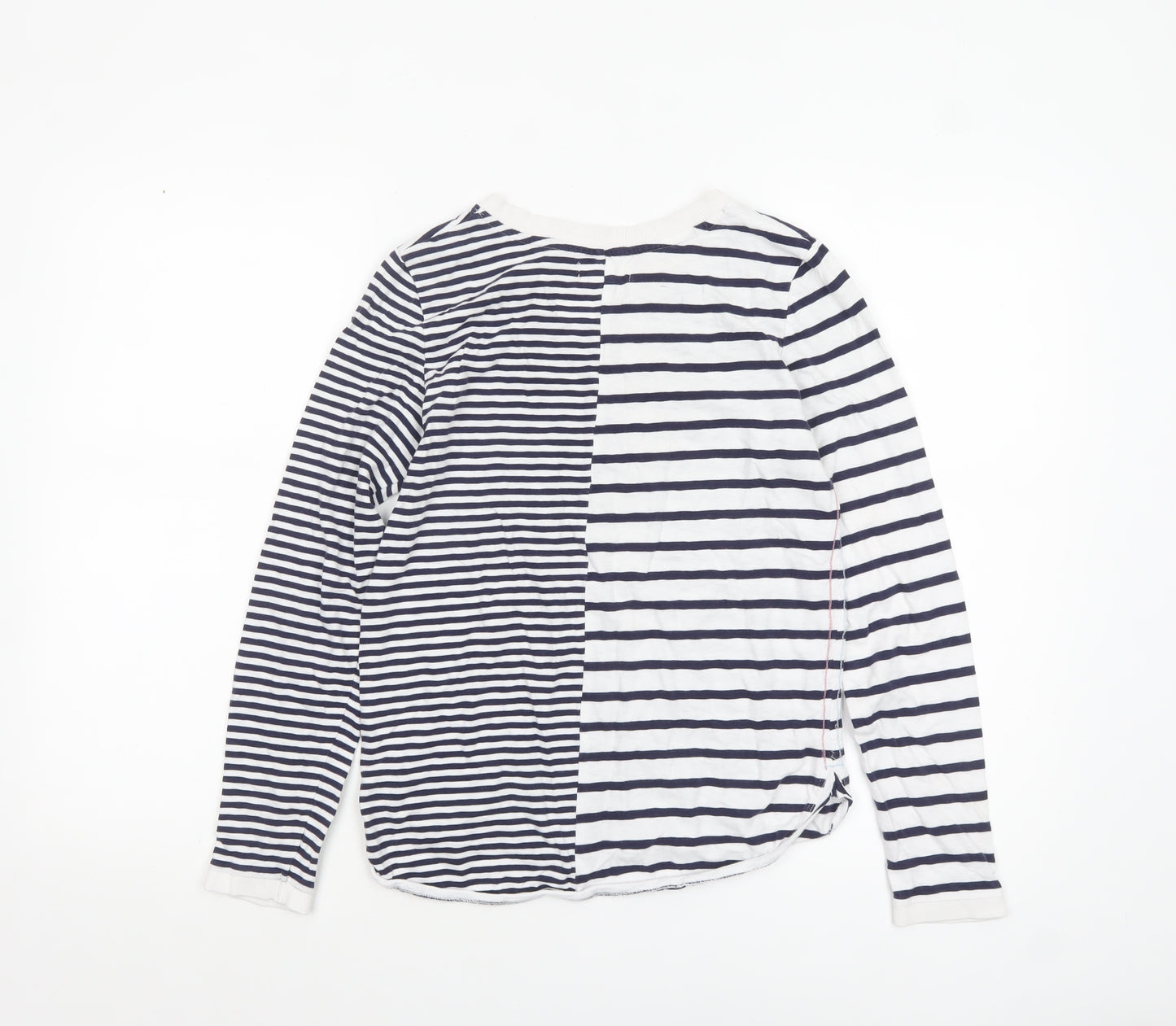 White Stuff Womens Multicoloured Striped Long Sleeve Cotton T-Shirt Size 10