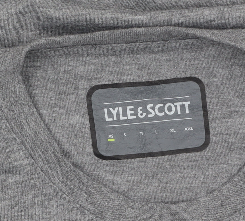 Lyle & Scott Men's Grey XS Crew Neck Cotton Blend T-Shirt