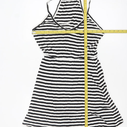 H&M Women’s Black Striped Sleeveless Slip Dress Size S