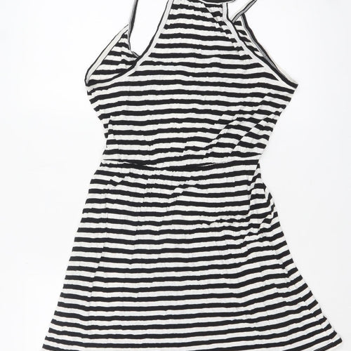 H&M Women’s Black Striped Sleeveless Slip Dress Size S