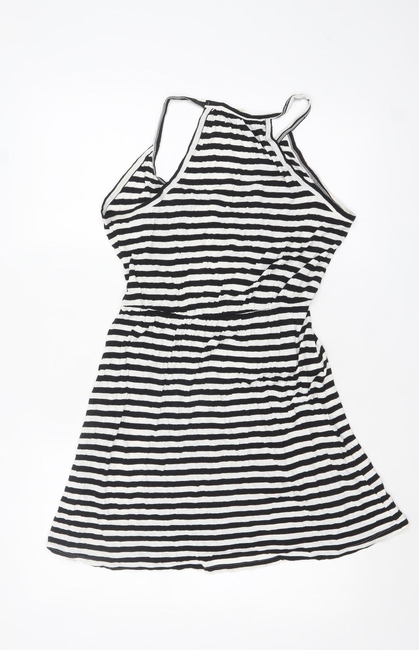 H&M Women’s Black Striped Sleeveless Slip Dress Size S