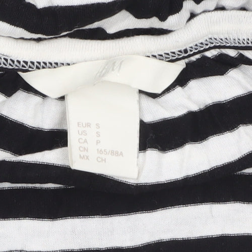 H&M Women’s Black Striped Sleeveless Slip Dress Size S