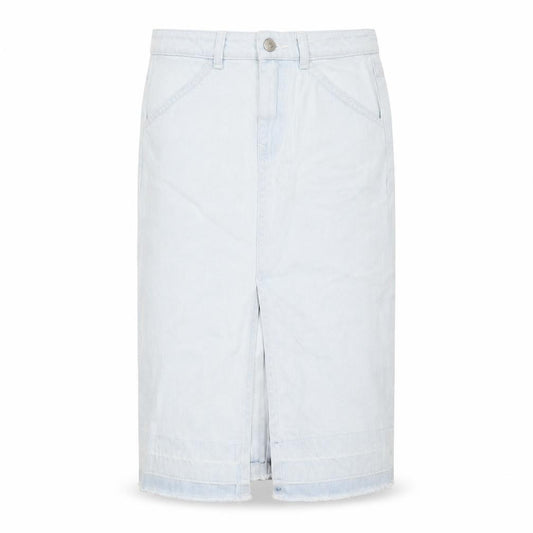 Marks and Spencer Girls Light Blue Denim Knee Length Straight Skirt 9-10 Years