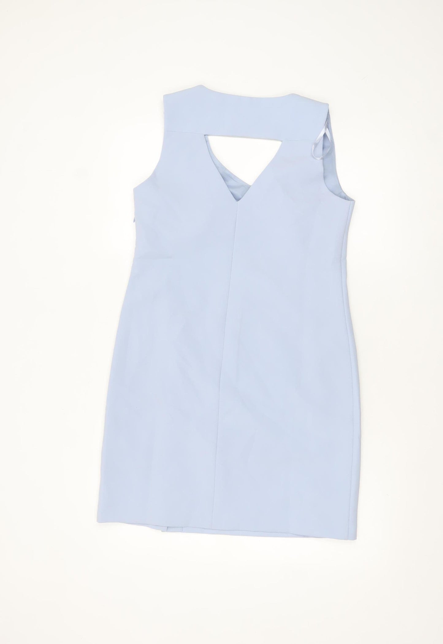 Therapy London Women's Blue V-Neck Sleeveless Sheath Dress Size 8