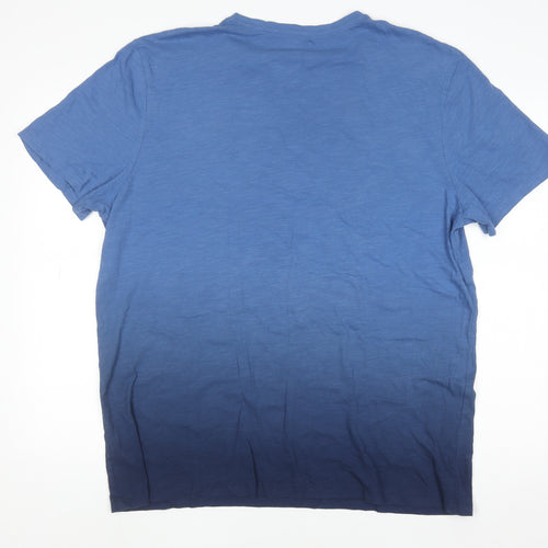 F&F Men’s Blue Aloha Graphic T-Shirt XL Cotton Summer Top