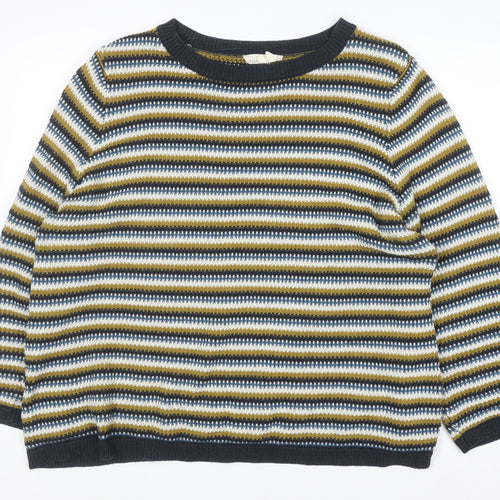 Seasalt Cornwall Women's Multicoloured Striped Cotton Jumper Size 20