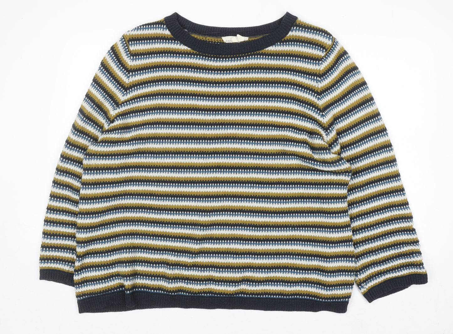 Seasalt Cornwall Women's Multicoloured Striped Cotton Jumper Size 20