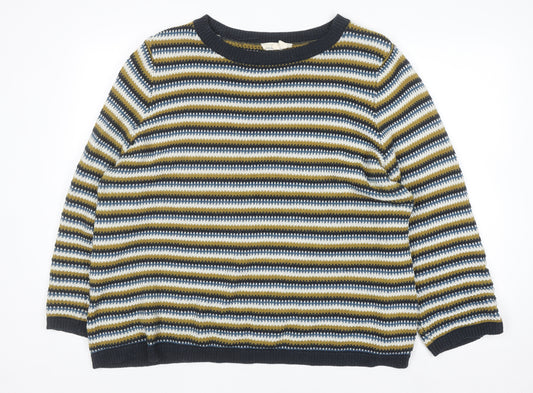 Seasalt Cornwall Women's Multicoloured Striped Cotton Jumper Size 20