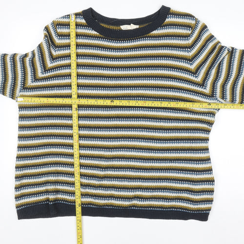 Seasalt Cornwall Women's Multicoloured Striped Cotton Jumper Size 20