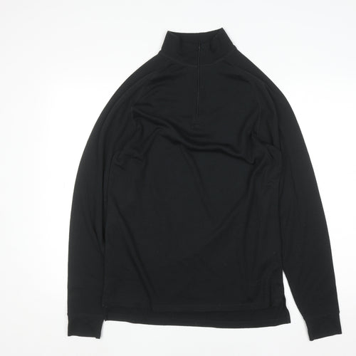 Trespass Men’s Black L Long Sleeve Half Zip Thermal Top