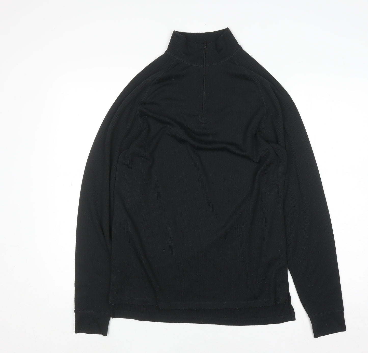 Trespass Men’s Black L Long Sleeve Half Zip Thermal Top
