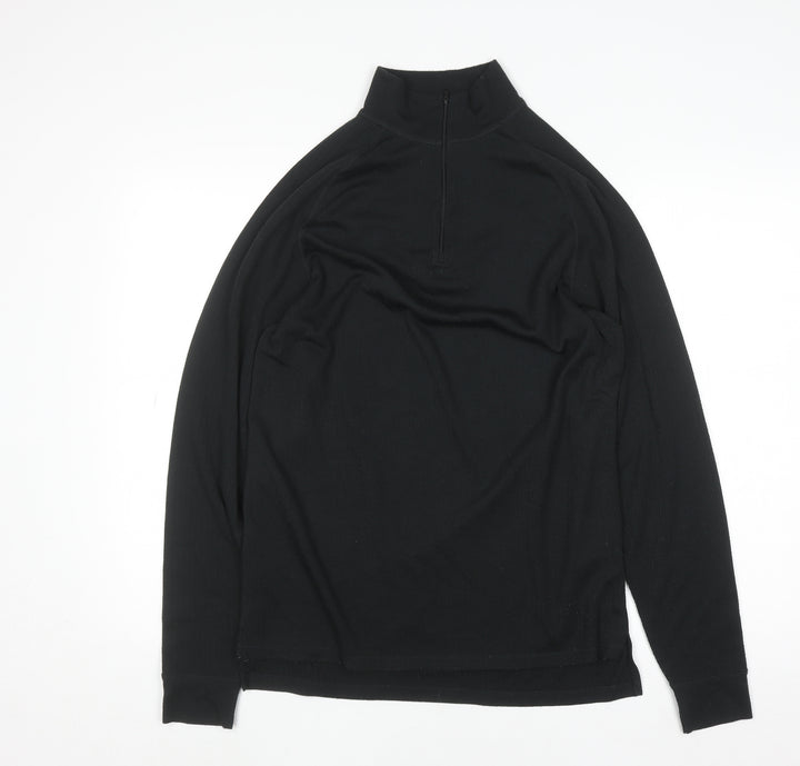 Trespass Men’s Black L Long Sleeve Half Zip Thermal Top