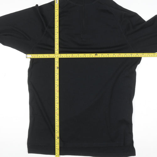 Trespass Men’s Black L Long Sleeve Half Zip Thermal Top