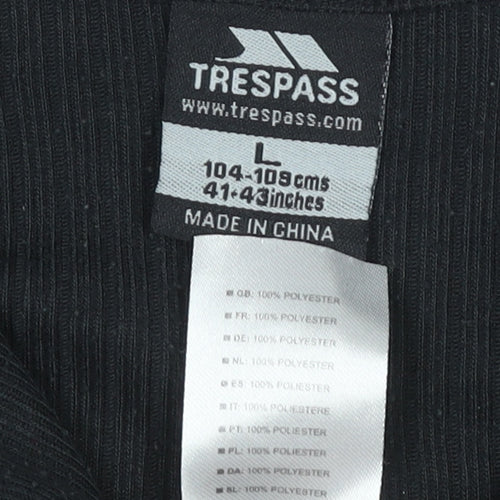 Trespass Men’s Black L Long Sleeve Half Zip Thermal Top