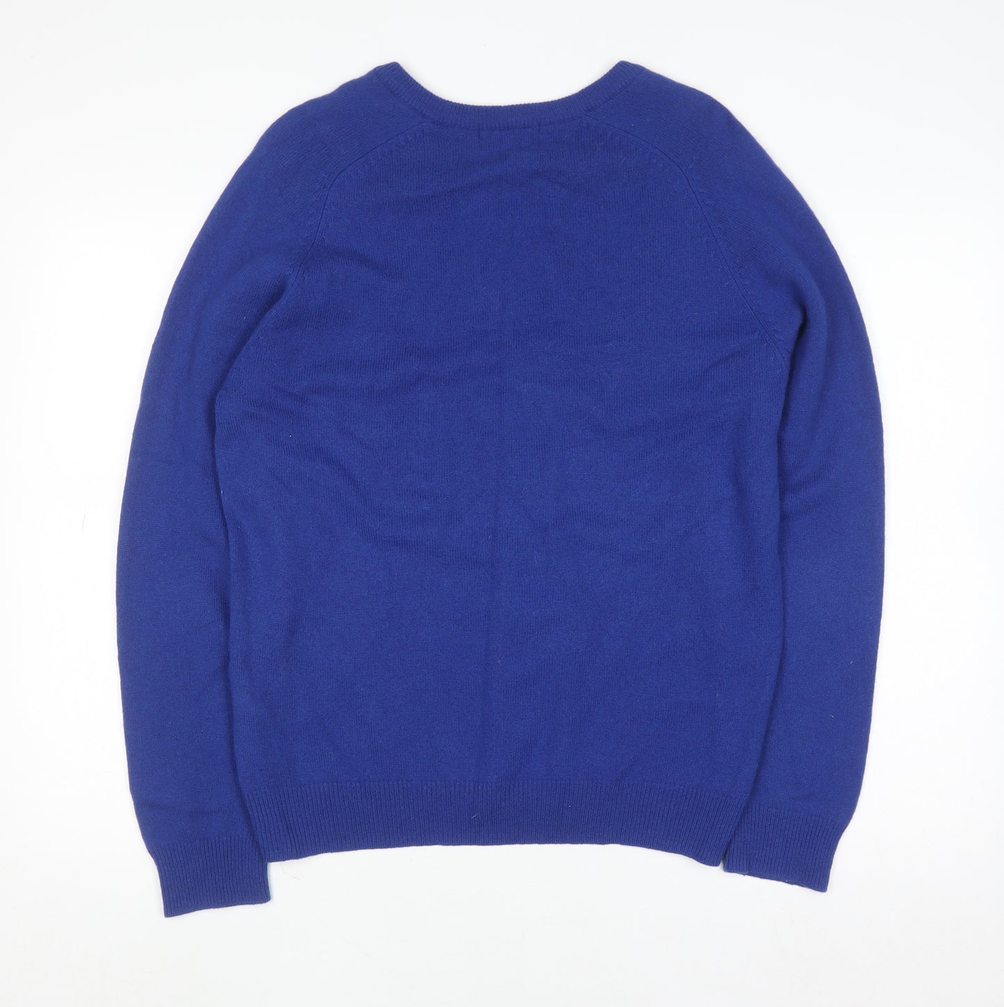 Marks and Spencer Blue Harbour Men's Blue V-Neck Lambswool Jumper M
