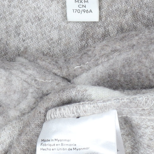 H&M Womens Beige Check Fleece Shacket Jacket Size M