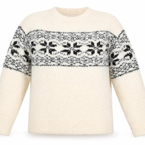 Marks and Spencer Women’s Ivory Fair Isle Knit Jumper Size S