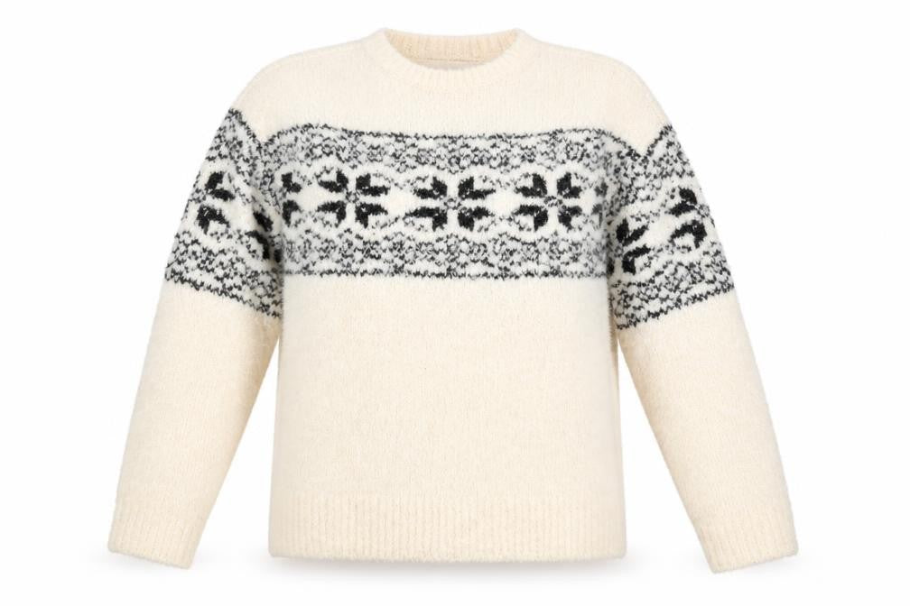 Marks and Spencer Women’s Ivory Fair Isle Knit Jumper Size S