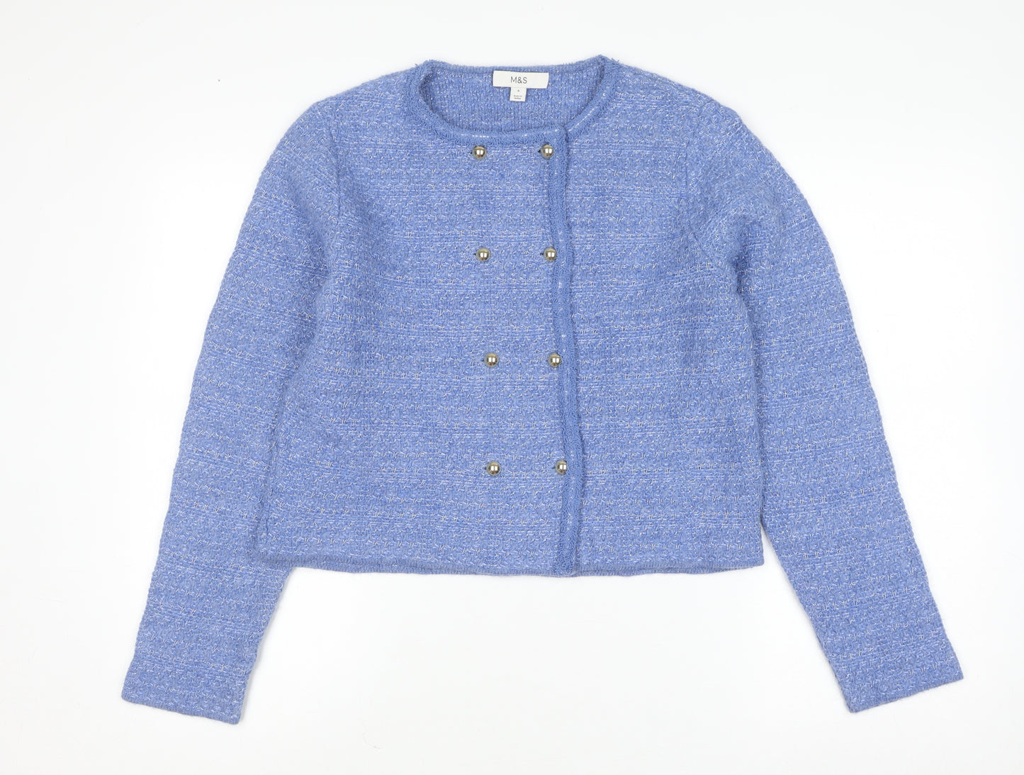 Marks and Spencer Women's Blue Knit Button Cardigan Size S