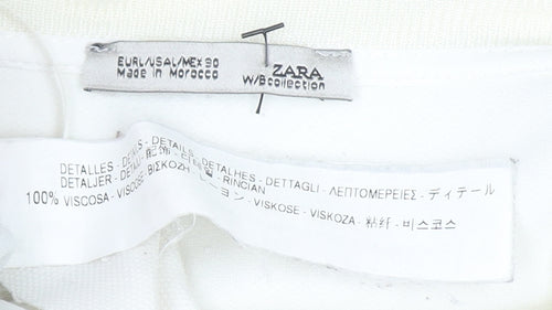 ZARA Women Multicoloured Striped Viscose Pullover Jumper Size 8