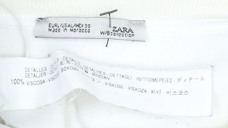 ZARA Women Multicoloured Striped Viscose Pullover Jumper Size 8