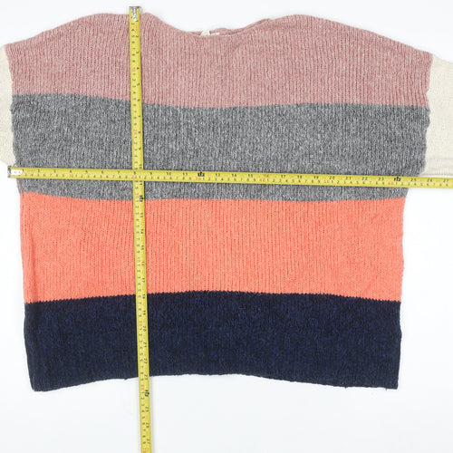 White Stuff Women’s Multicoloured Striped Knit Jumper Size 14