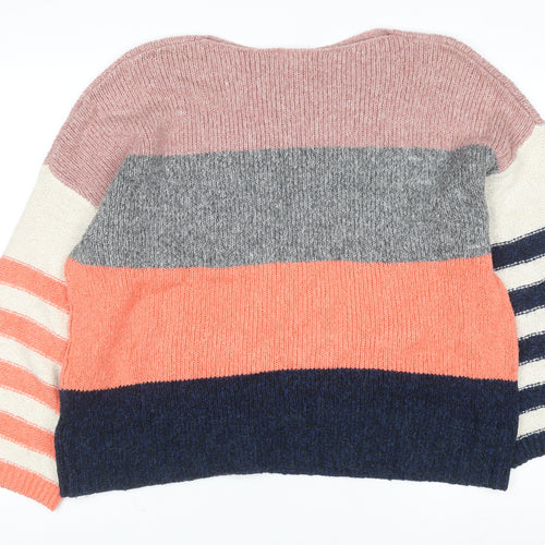 White Stuff Women’s Multicoloured Striped Knit Jumper Size 14