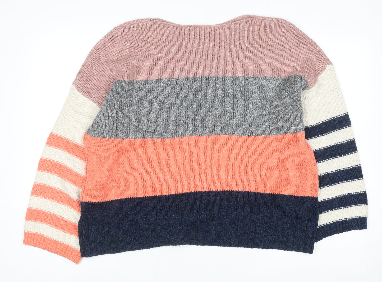 White Stuff Women’s Multicoloured Striped Knit Jumper Size 14