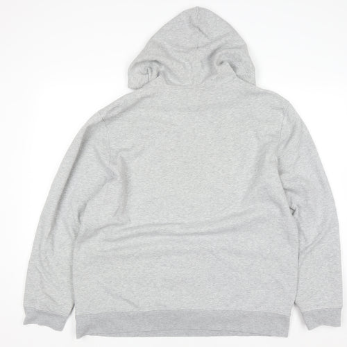 GAP Men's Grey XL Pullover Hoodie with Logo Graphic Print