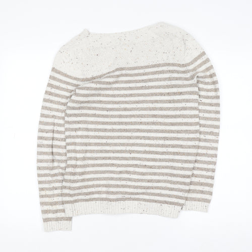 FatFace Women’s Beige Striped Cotton Knit Jumper Size 12